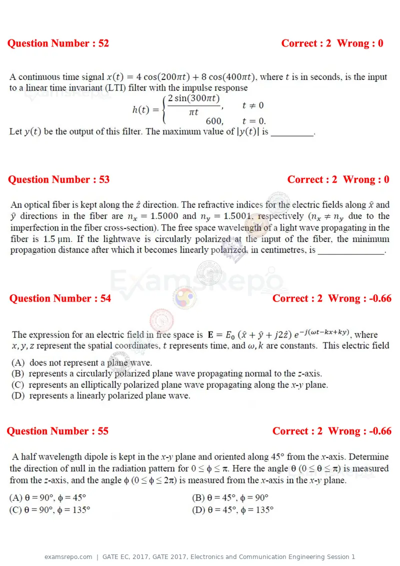 GATE EC 2017 question paper, GATE 2017, Electronics and Communication Engineering Session 1, page 20 of 25