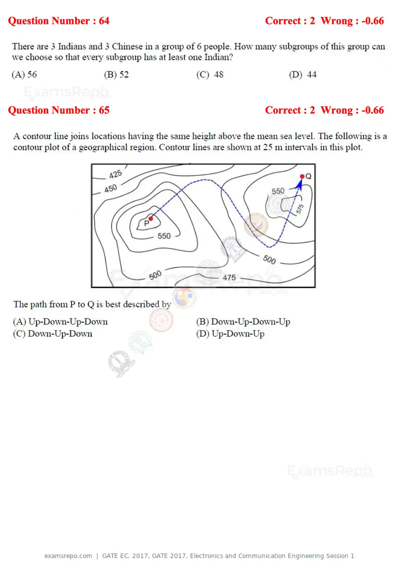 GATE EC 2017 question paper, GATE 2017, Electronics and Communication Engineering Session 1, page 23 of 25