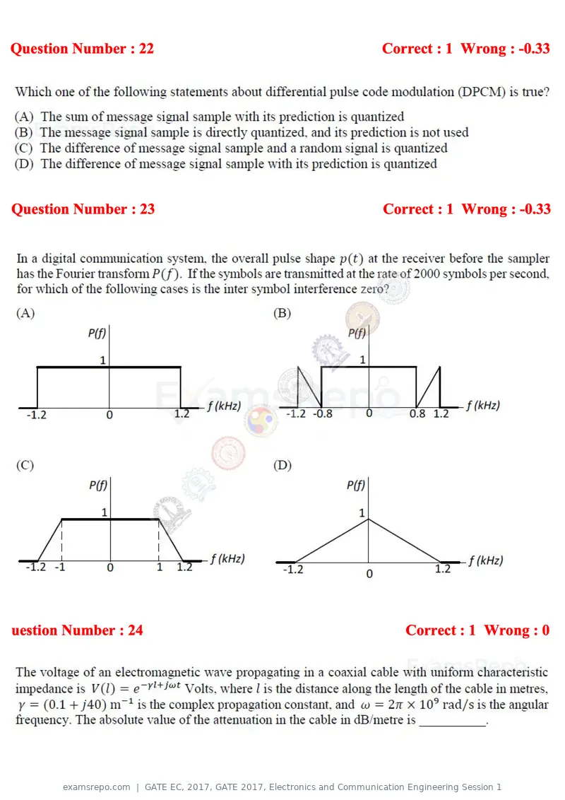 GATE EC 2017 question paper, GATE 2017, Electronics and Communication Engineering Session 1, page 9 of 25