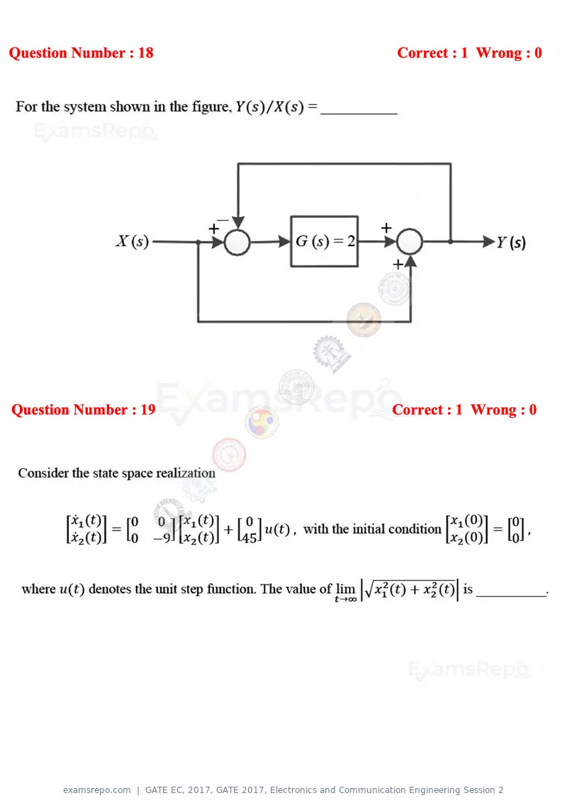 GATE EC 2017 question paper, GATE 2017, Electronics and Communication Engineering Session 2, page 10 of 32
