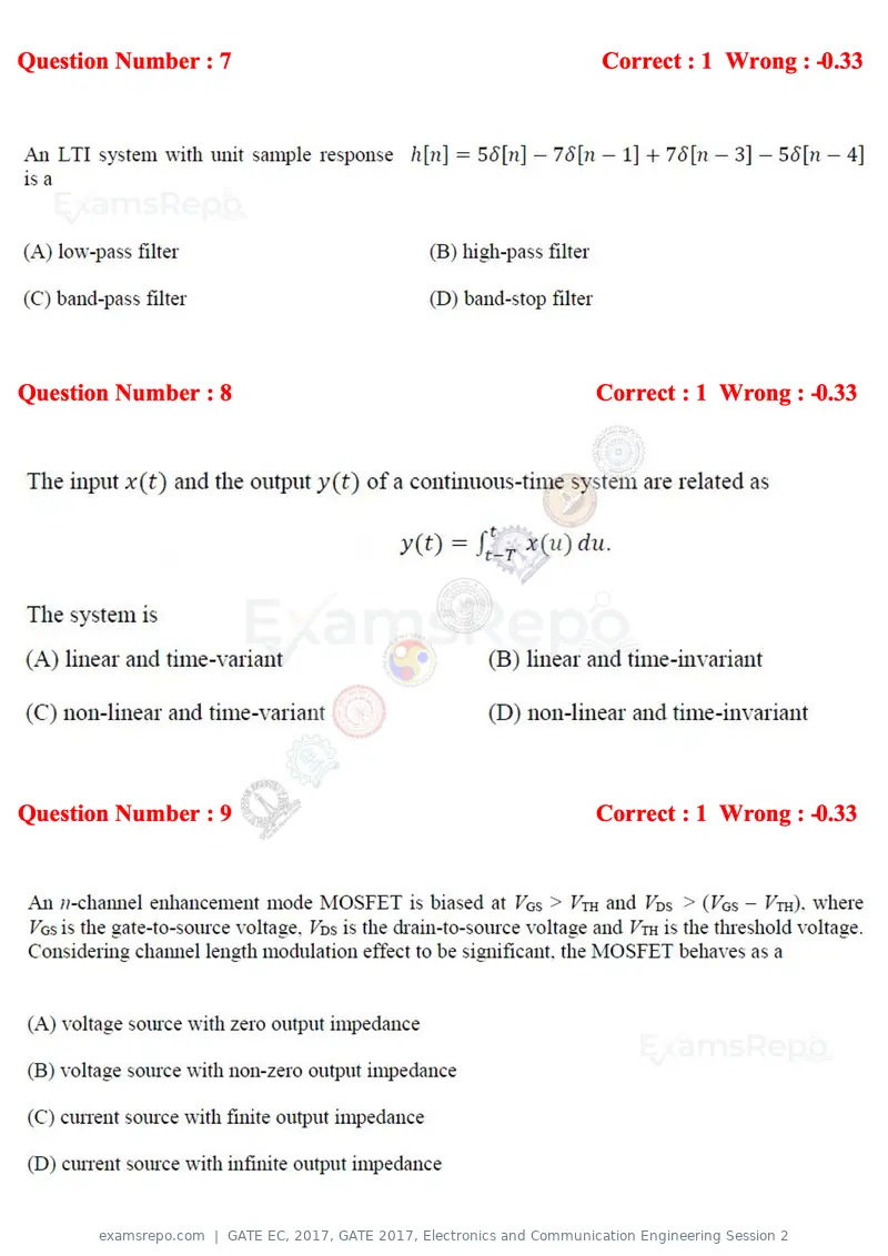 GATE EC 2017 question paper, GATE 2017, Electronics and Communication Engineering Session 2, page 4 of 32