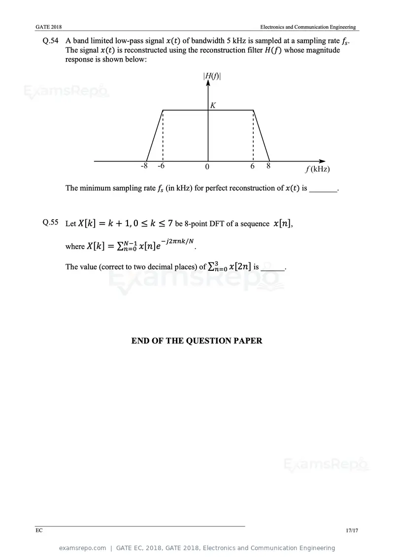 GATE EC 2018 question paper, GATE 2018, Electronics and Communication Engineering, page 20 of 23