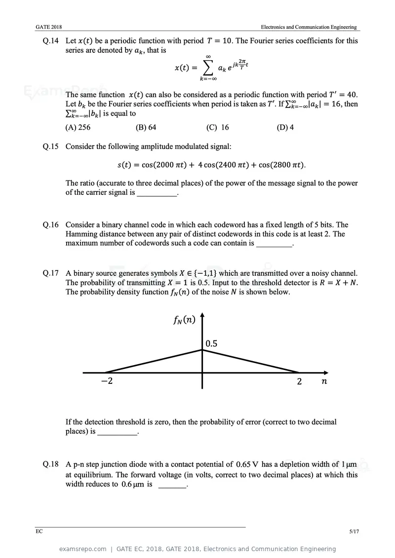 GATE EC 2018 question paper, GATE 2018, Electronics and Communication Engineering, page 8 of 23