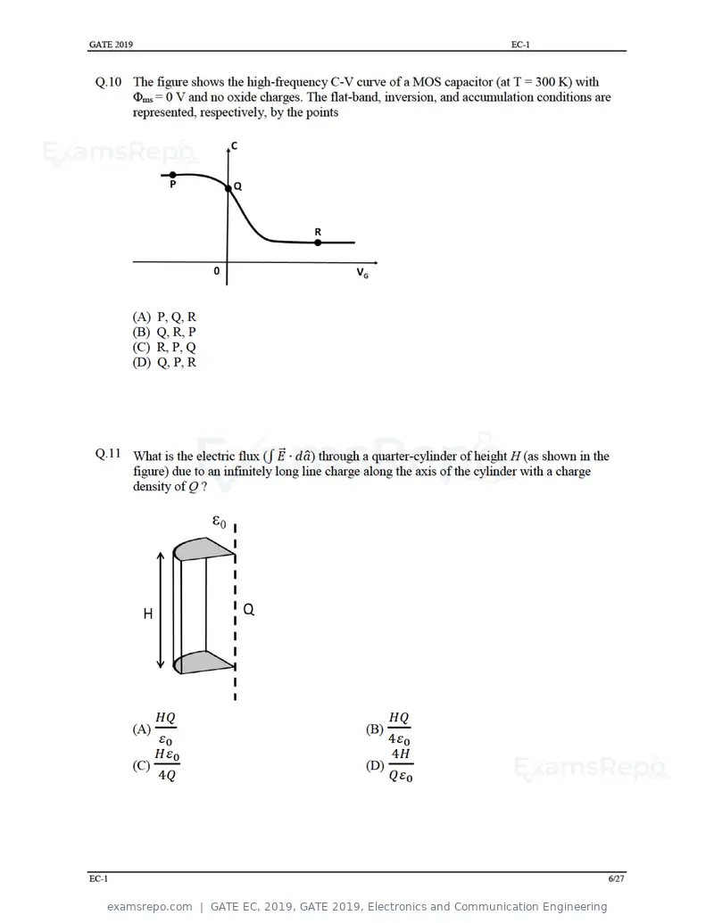 GATE EC 2019 question paper, GATE 2019, Electronics and Communication Engineering, page 11 of 31