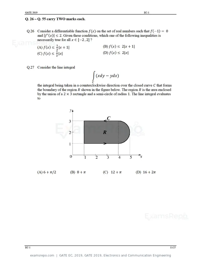 GATE EC 2019 question paper, GATE 2019, Electronics and Communication Engineering, page 16 of 31