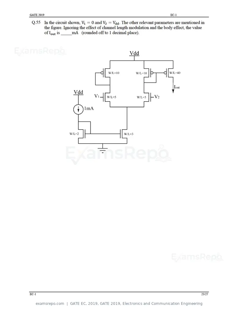 GATE EC 2019 question paper, GATE 2019, Electronics and Communication Engineering, page 28 of 31