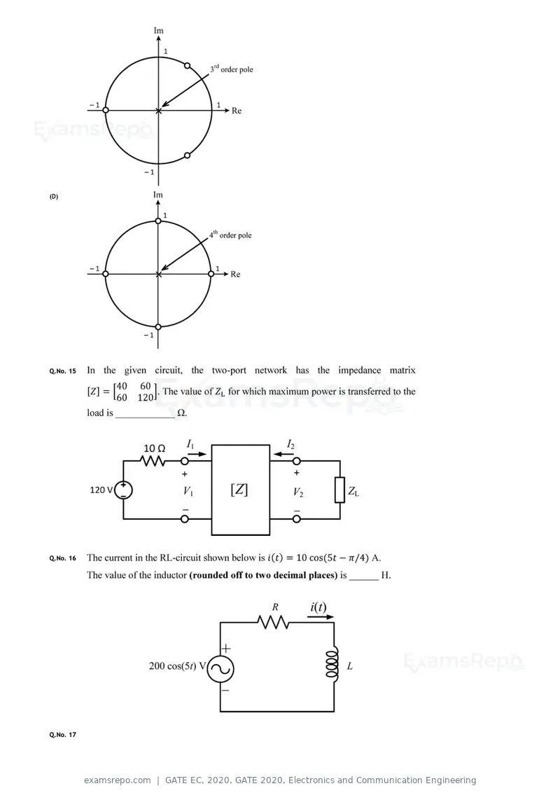 GATE EC 2020 question paper, GATE 2020, Electronics and Communication Engineering, page 7 of 20