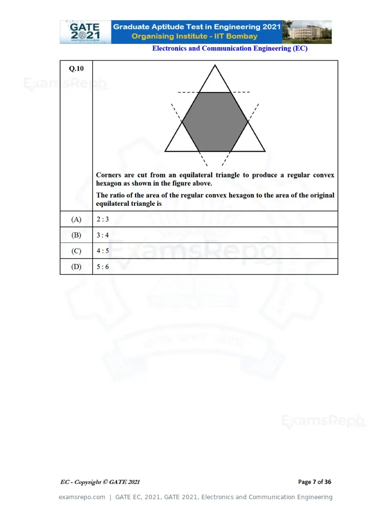 GATE EC 2021 question paper, GATE 2021, Electronics and Communication Engineering, page 7 of 39
