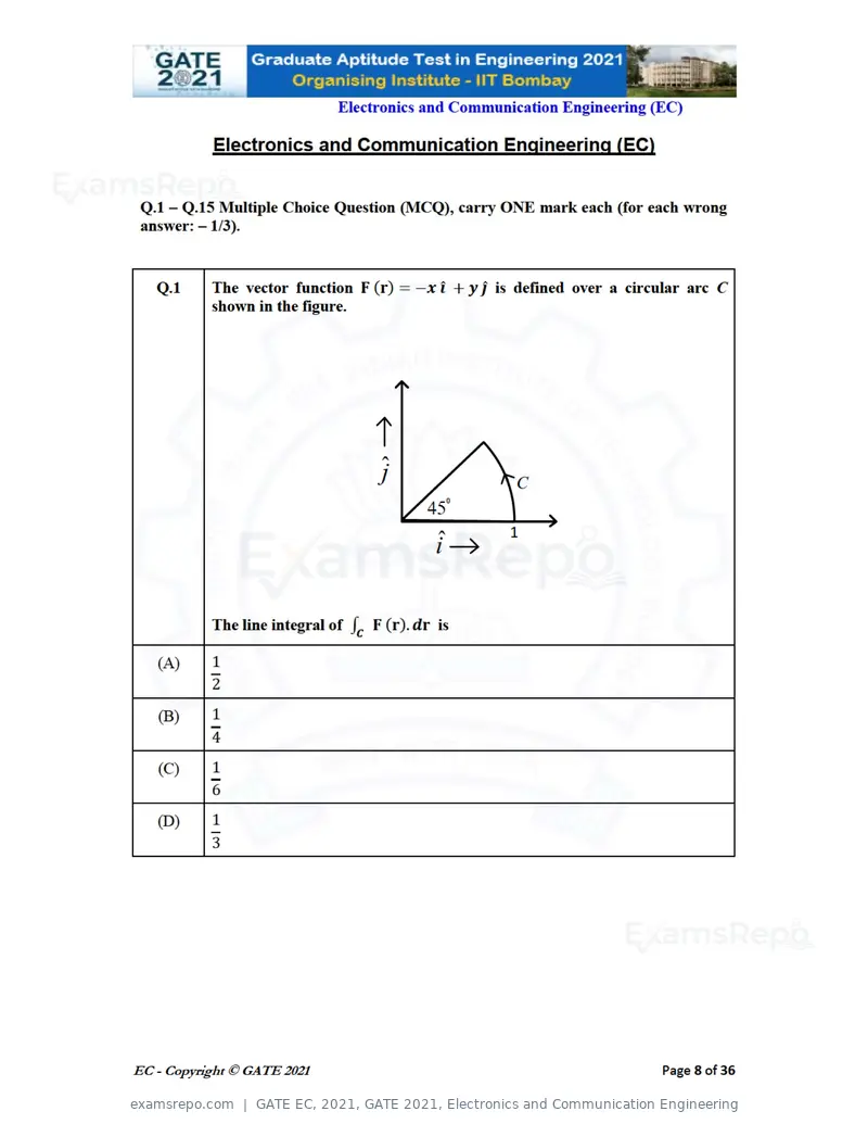 GATE EC 2021 question paper, GATE 2021, Electronics and Communication Engineering, page 8 of 39