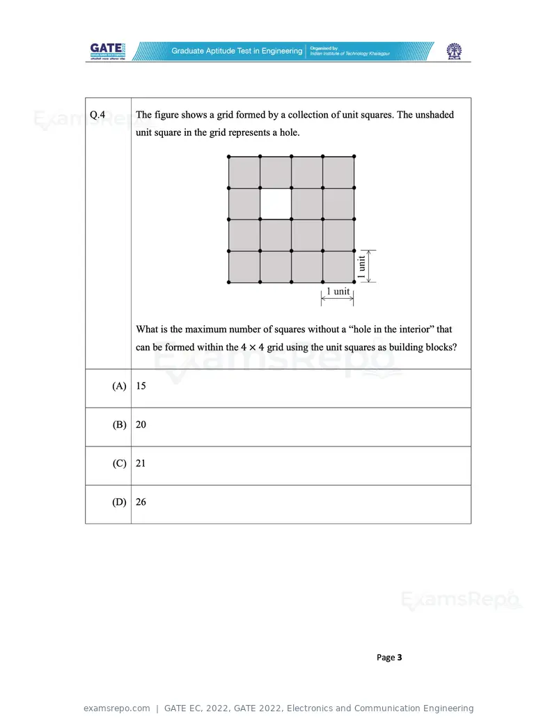 GATE EC 2022 question paper, GATE 2022, Electronics and Communication Engineering, page 3 of 54