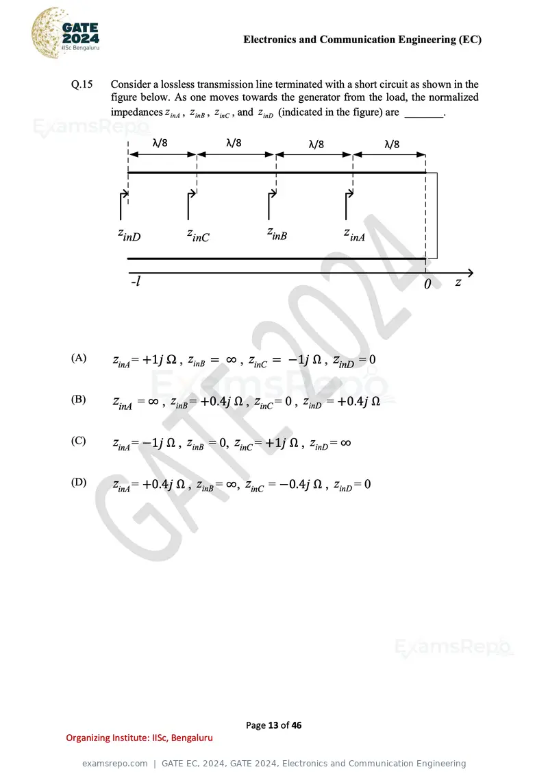 GATE EC 2024 question paper, GATE 2024, Electronics and Communication Engineering, page 13 of 46