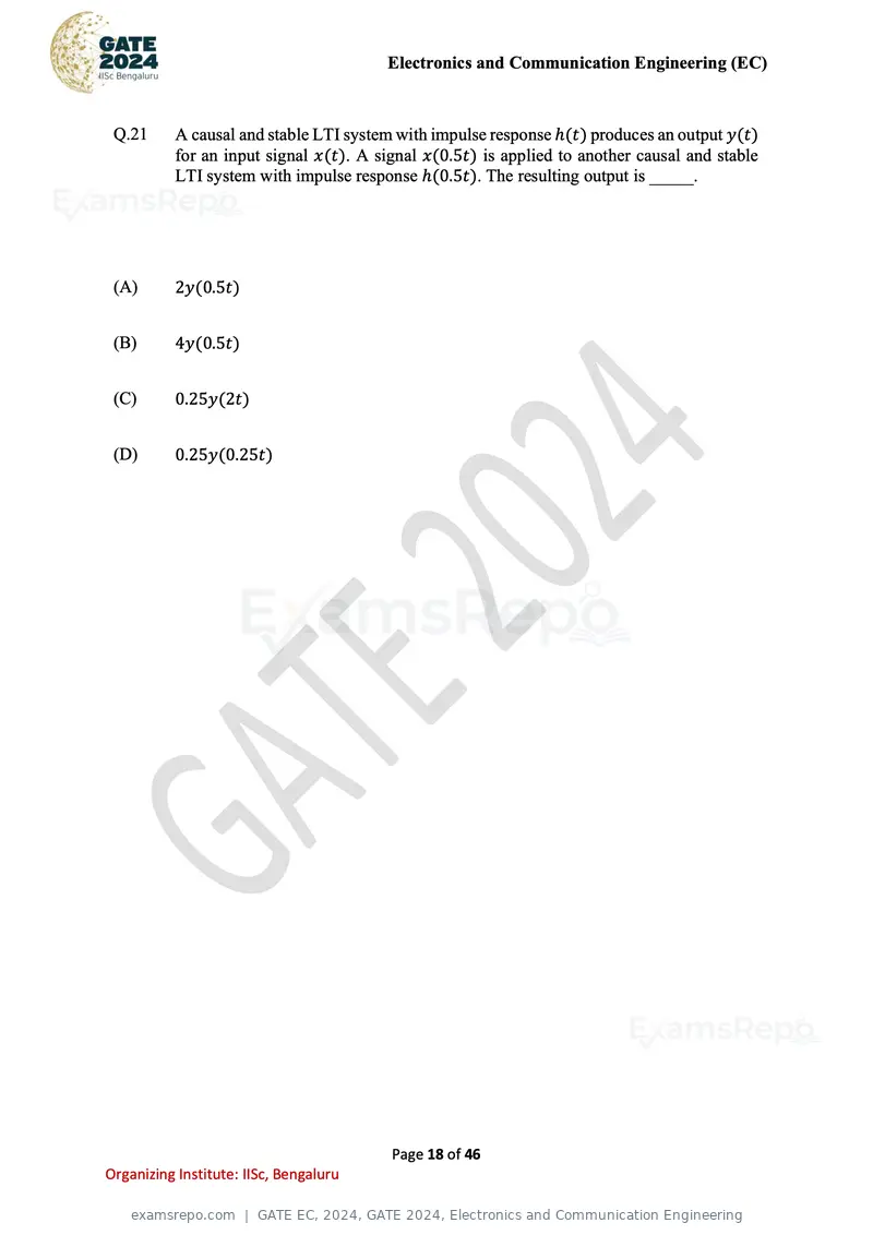 GATE EC 2024 question paper, GATE 2024, Electronics and Communication Engineering, page 18 of 46