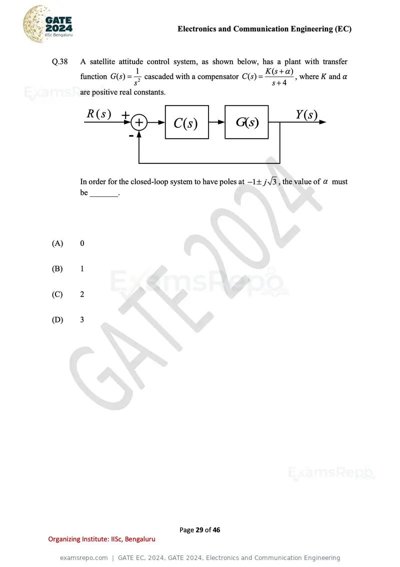 GATE EC 2024 question paper, GATE 2024, Electronics and Communication Engineering, page 29 of 46