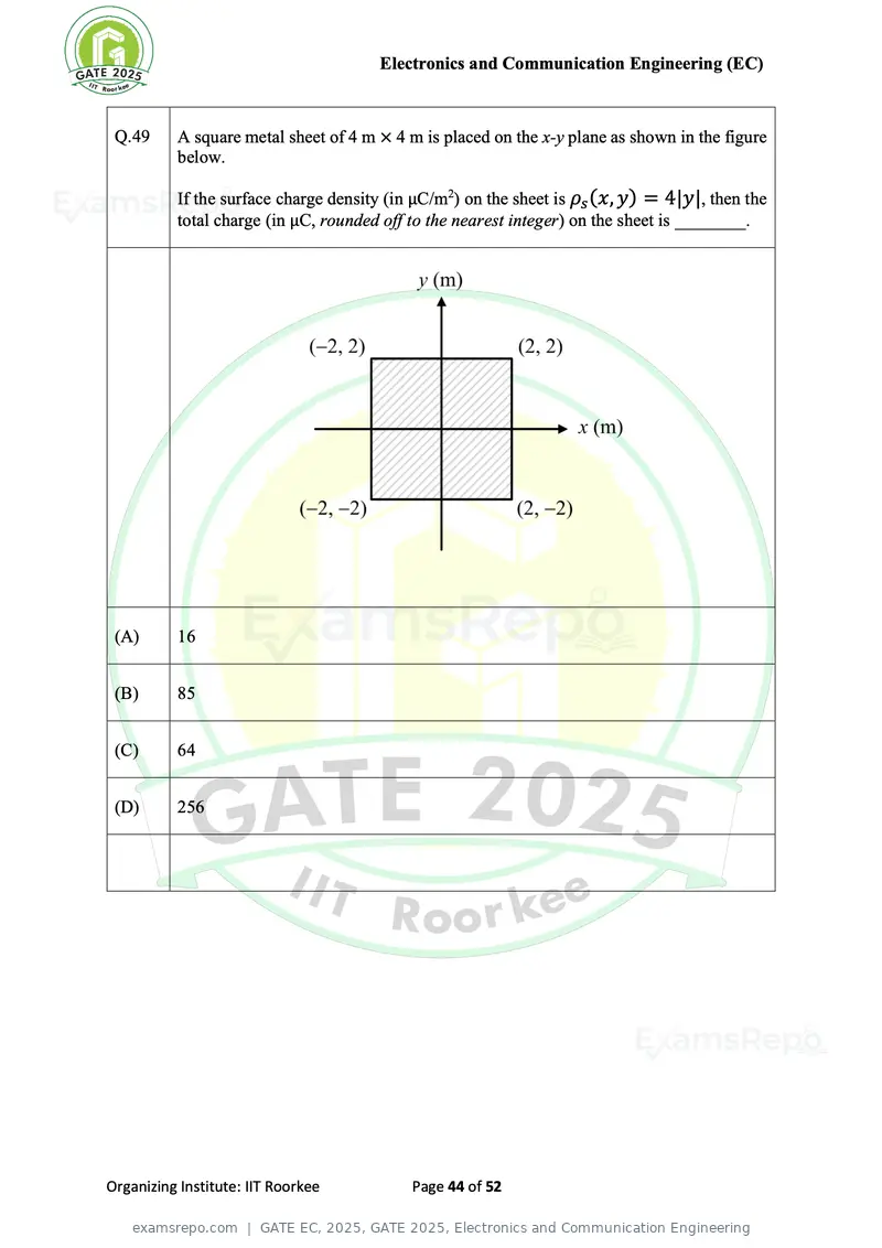 GATE EC 2025 question paper, GATE 2025, Electronics and Communication Engineering, page 44 of 52