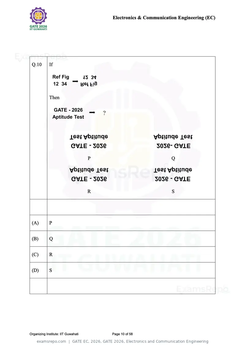GATE EC 2026 question paper, GATE 2026, Electronics and Communication Engineering, page 10 of 58
