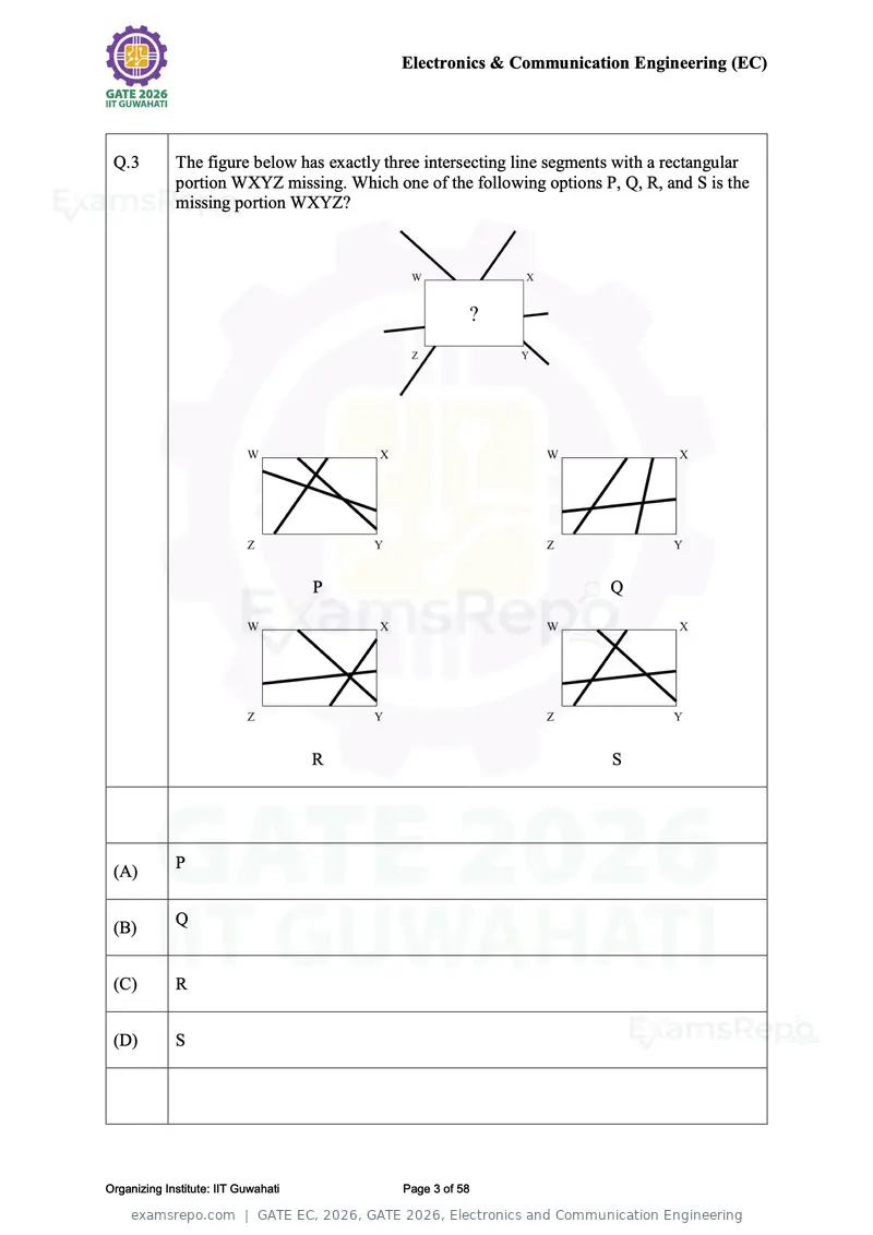 GATE EC 2026 question paper, GATE 2026, Electronics and Communication Engineering, page 3 of 58