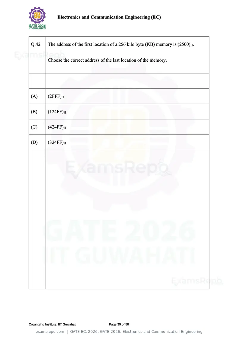 GATE EC 2026 question paper, GATE 2026, Electronics and Communication Engineering, page 39 of 58