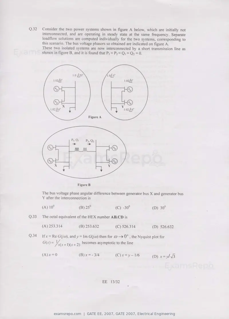 GATE EE 2007 question paper, GATE 2007, Electrical Engineering, page 13 of 27