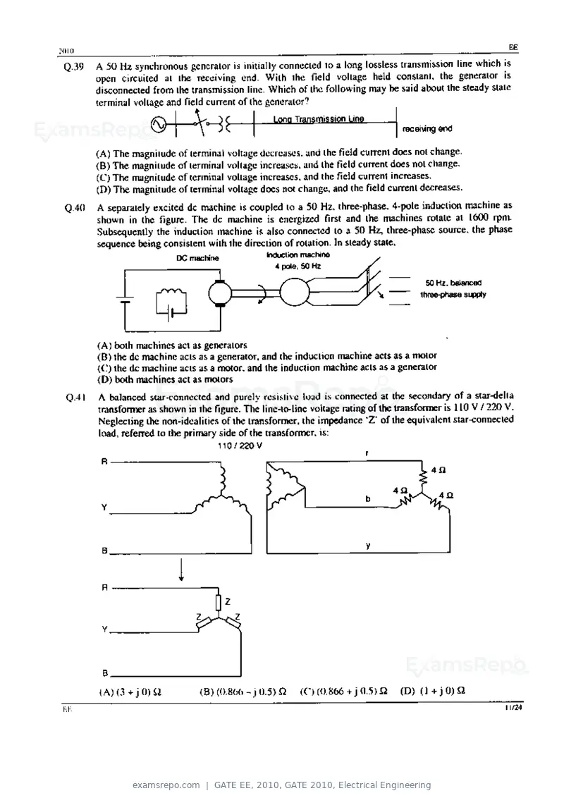GATE EE 2010 question paper, GATE 2010, Electrical Engineering, page 11 of 24
