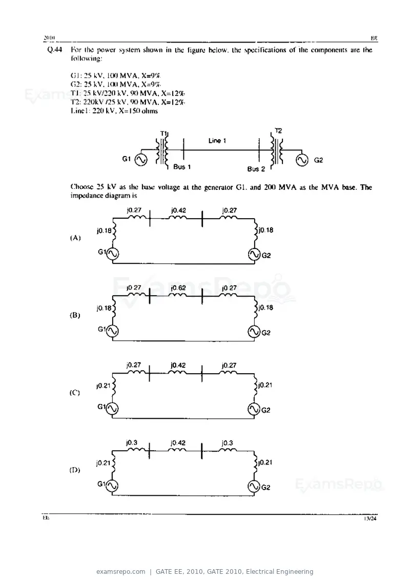 GATE EE 2010 question paper, GATE 2010, Electrical Engineering, page 13 of 24