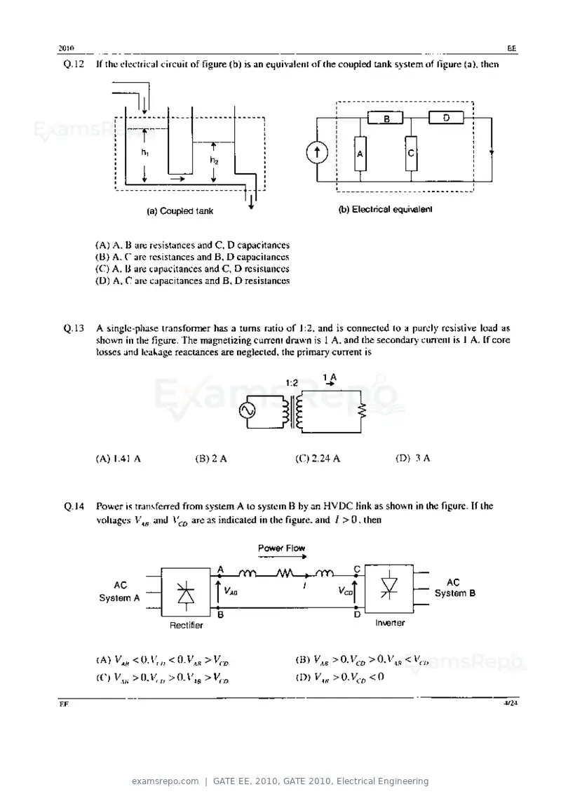 GATE EE 2010 question paper, GATE 2010, Electrical Engineering, page 4 of 24