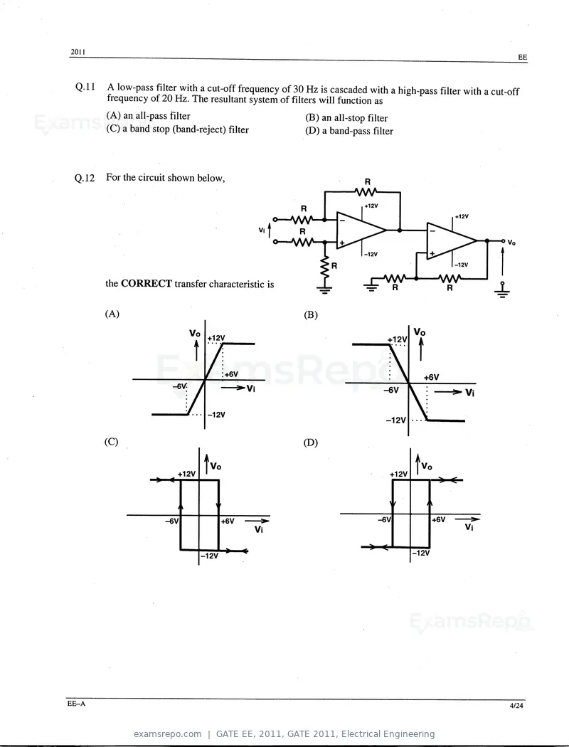 GATE EE 2011 question paper, GATE 2011, Electrical Engineering, page 4 of 18