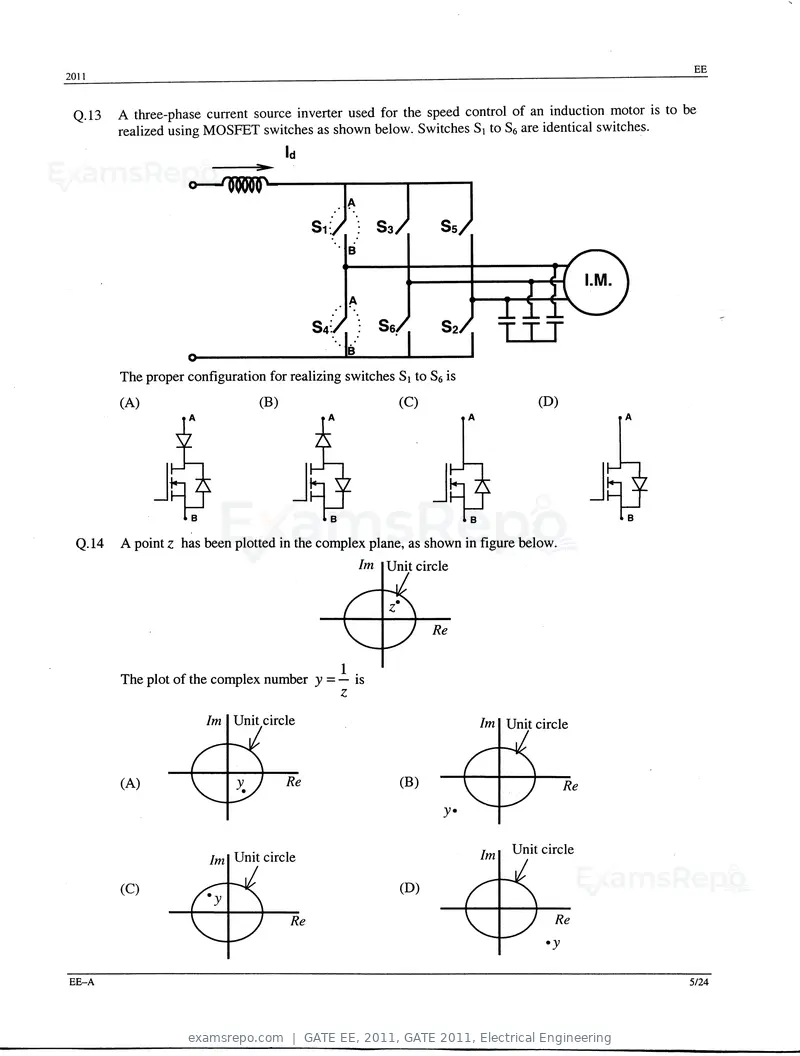 GATE EE 2011 question paper, GATE 2011, Electrical Engineering, page 5 of 18