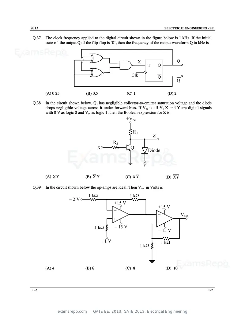 GATE EE 2013 question paper, GATE 2013, Electrical Engineering, page 11 of 68