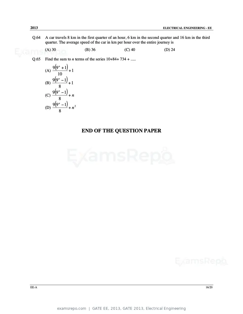 GATE EE 2013 question paper, GATE 2013, Electrical Engineering, page 17 of 68