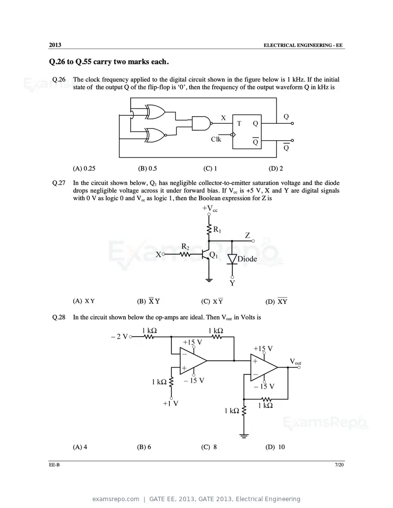 GATE EE 2013 question paper, GATE 2013, Electrical Engineering, page 25 of 68