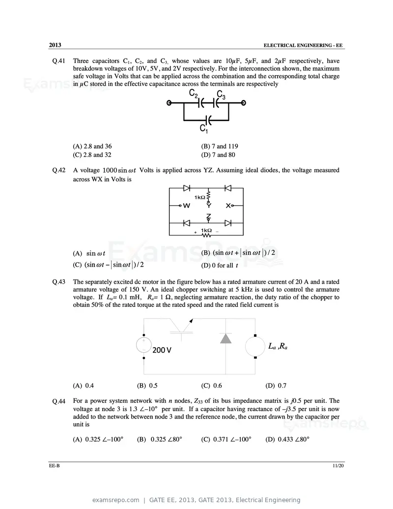 GATE EE 2013 question paper, GATE 2013, Electrical Engineering, page 29 of 68