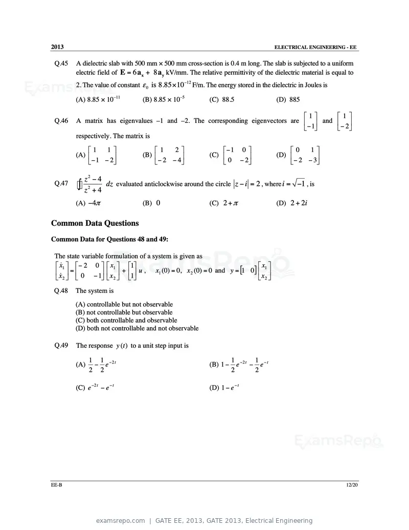 GATE EE 2013 question paper, GATE 2013, Electrical Engineering, page 30 of 68