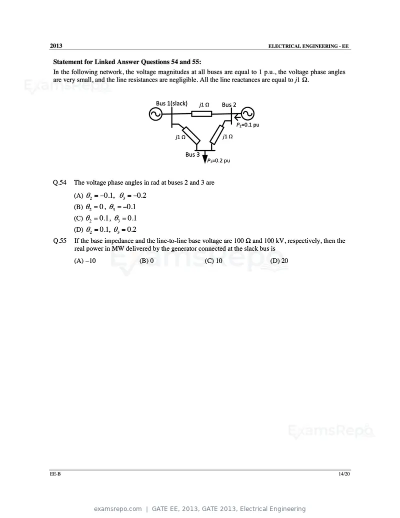 GATE EE 2013 question paper, GATE 2013, Electrical Engineering, page 32 of 68