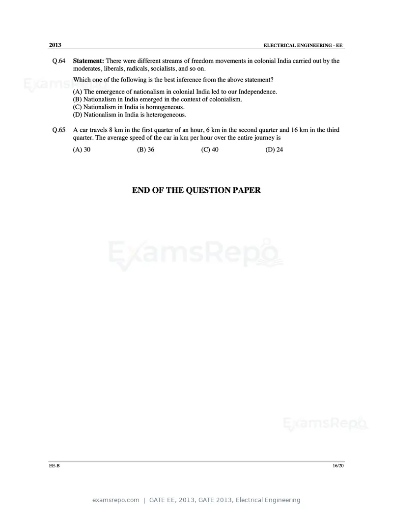GATE EE 2013 question paper, GATE 2013, Electrical Engineering, page 34 of 68
