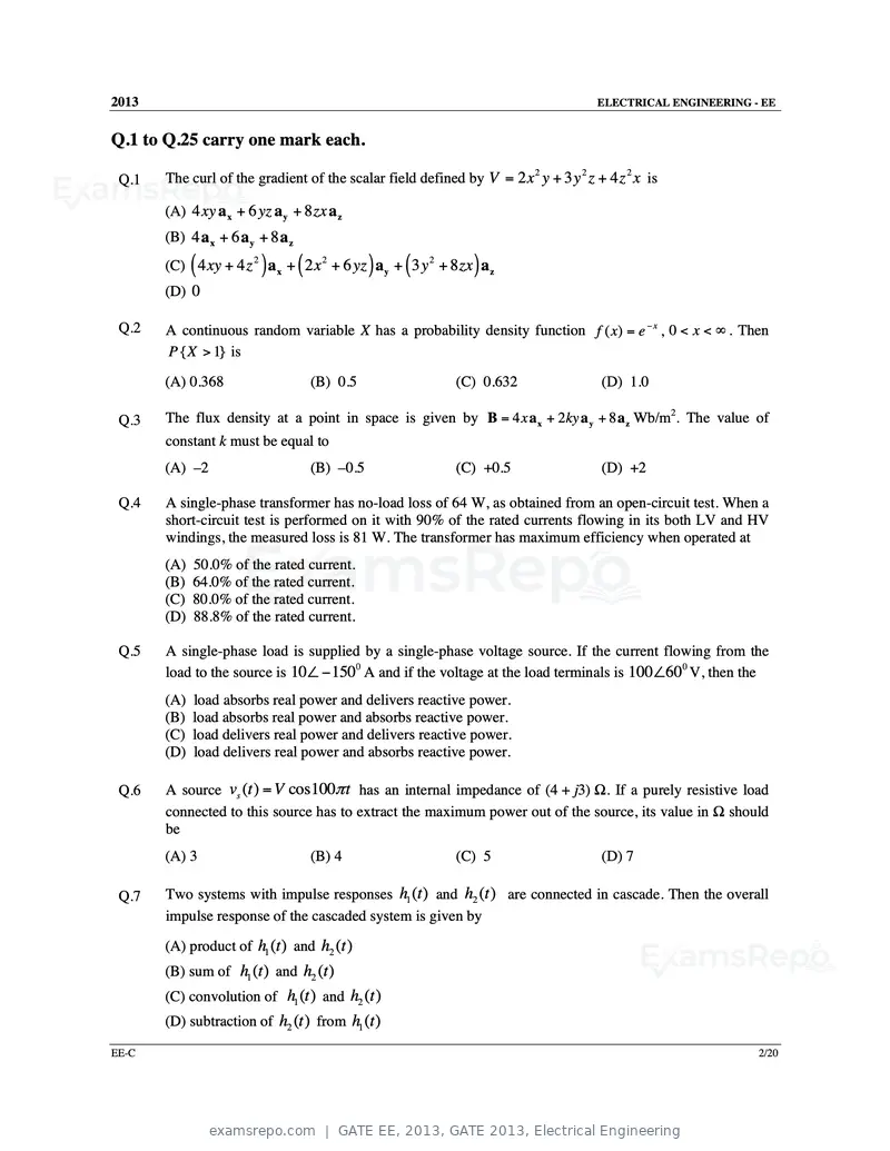 GATE EE 2013 question paper, GATE 2013, Electrical Engineering, page 37 of 68