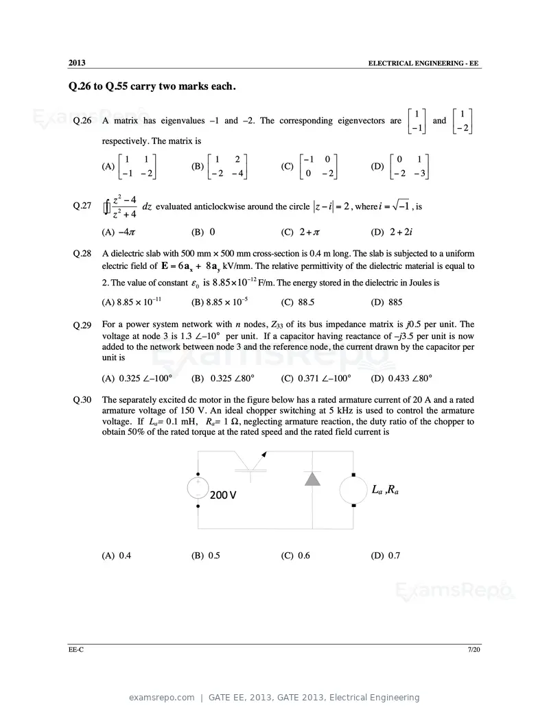 GATE EE 2013 question paper, GATE 2013, Electrical Engineering, page 42 of 68