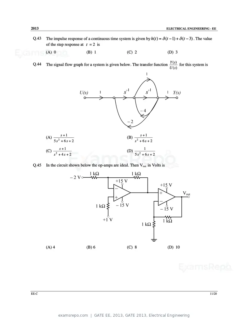 GATE EE 2013 question paper, GATE 2013, Electrical Engineering, page 46 of 68