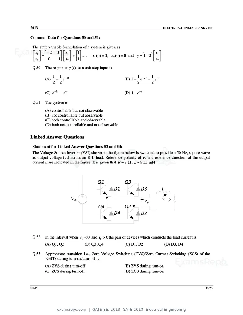 GATE EE 2013 question paper, GATE 2013, Electrical Engineering, page 48 of 68