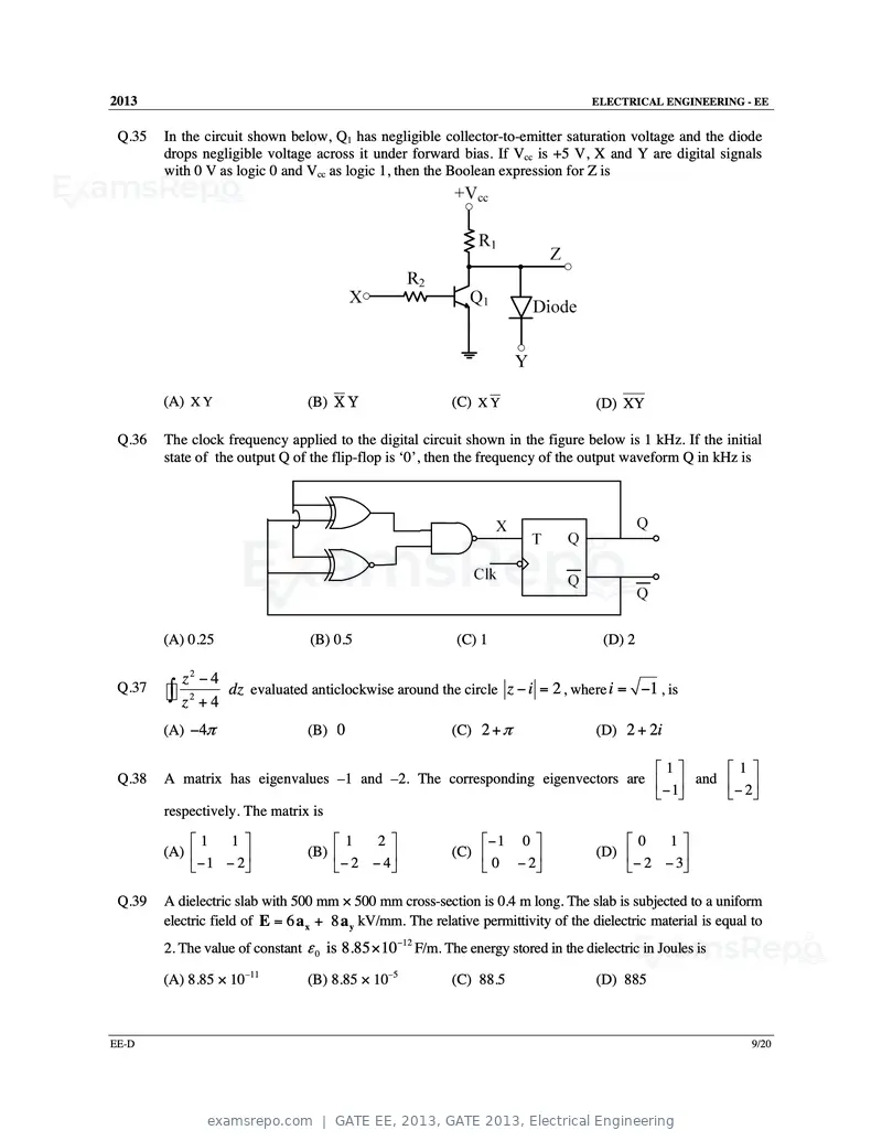 GATE EE 2013 question paper, GATE 2013, Electrical Engineering, page 61 of 68