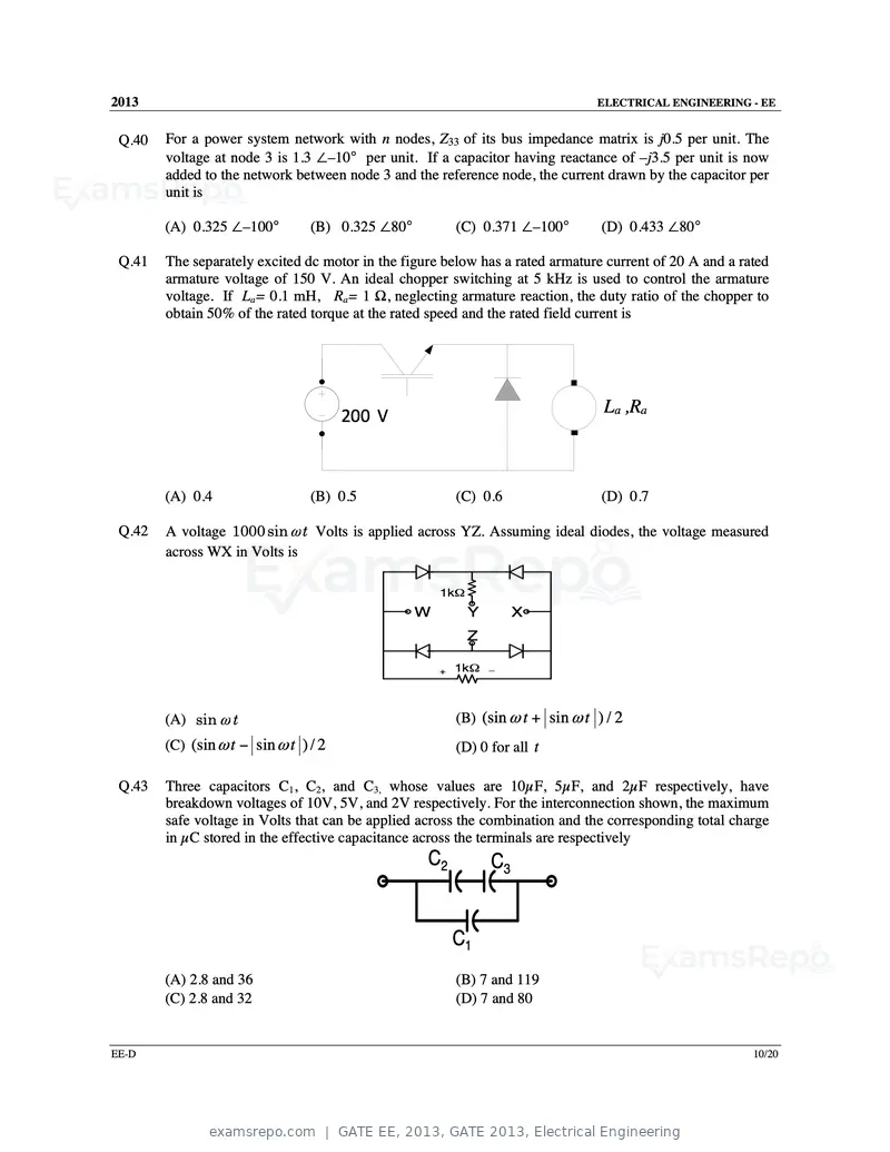 GATE EE 2013 question paper, GATE 2013, Electrical Engineering, page 62 of 68