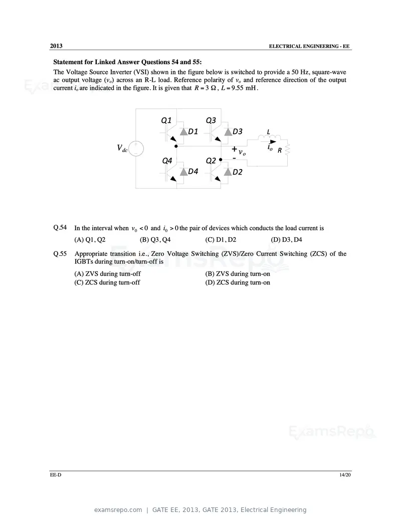 GATE EE 2013 question paper, GATE 2013, Electrical Engineering, page 66 of 68
