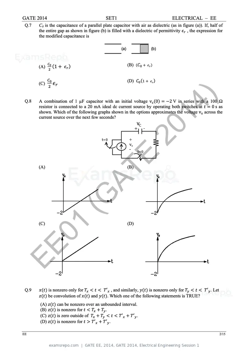 GATE EE 2014 question paper, GATE 2014, Electrical Engineering Session 1, page 9 of 65