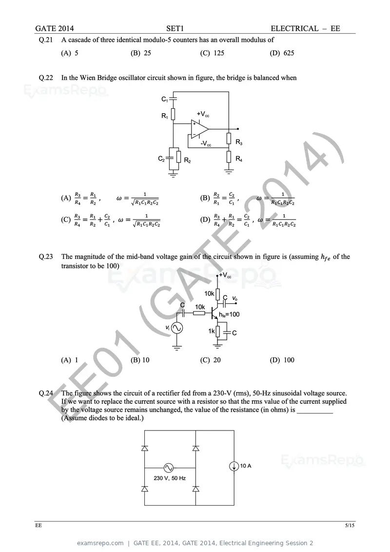 GATE EE 2014 question paper, GATE 2014, Electrical Engineering Session 2, page 12 of 65