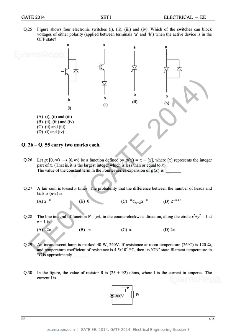 GATE EE 2014 question paper, GATE 2014, Electrical Engineering Session 3, page 13 of 65