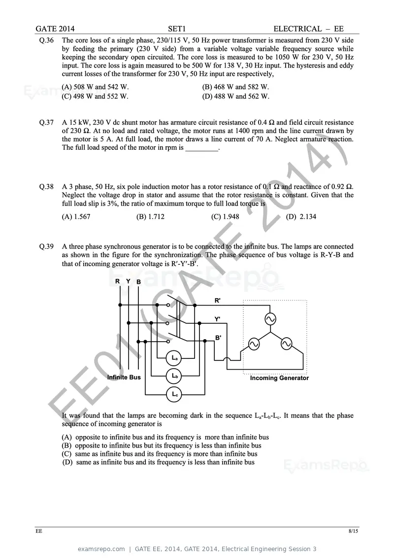 GATE EE 2014 question paper, GATE 2014, Electrical Engineering Session 3, page 15 of 65