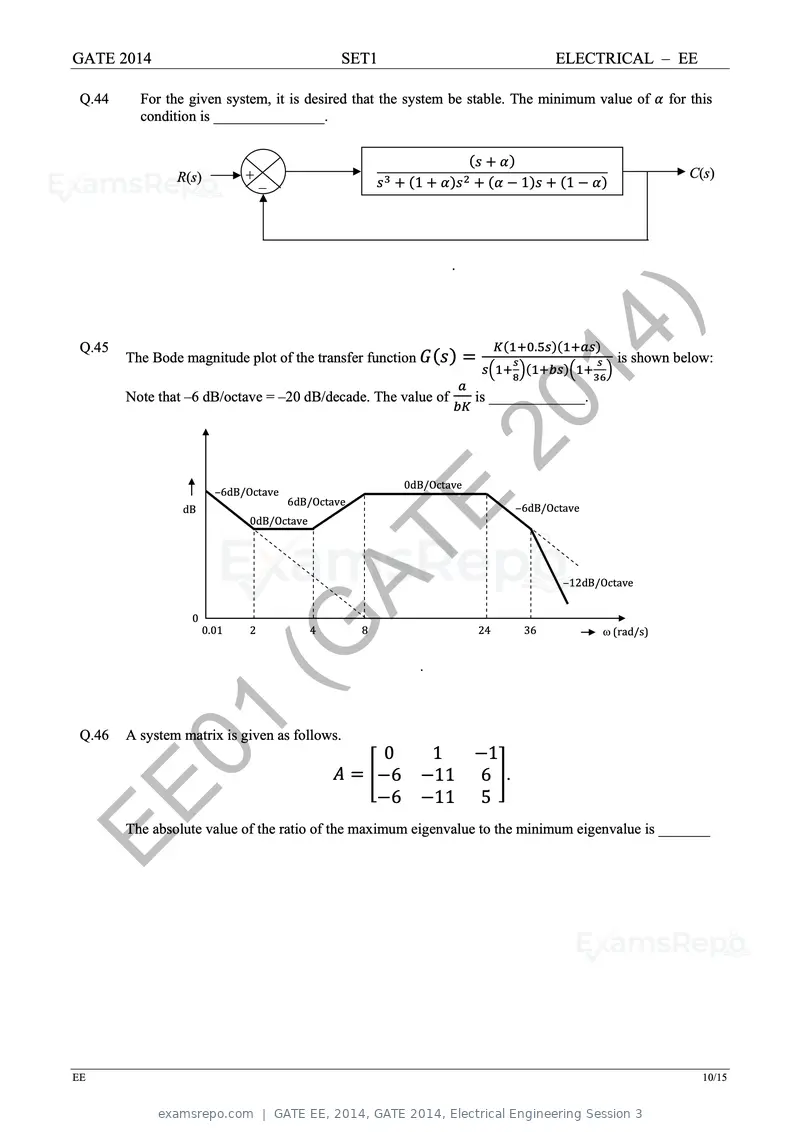 GATE EE 2014 question paper, GATE 2014, Electrical Engineering Session 3, page 17 of 65