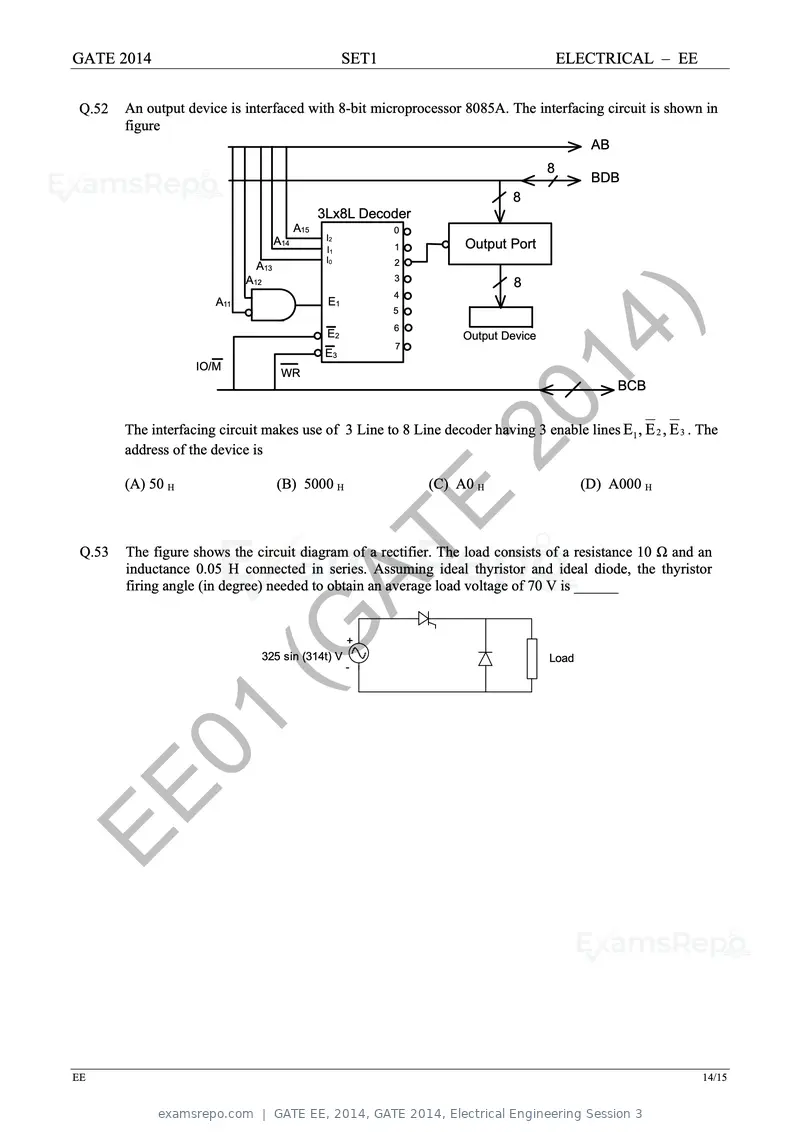 GATE EE 2014 question paper, GATE 2014, Electrical Engineering Session 3, page 21 of 65