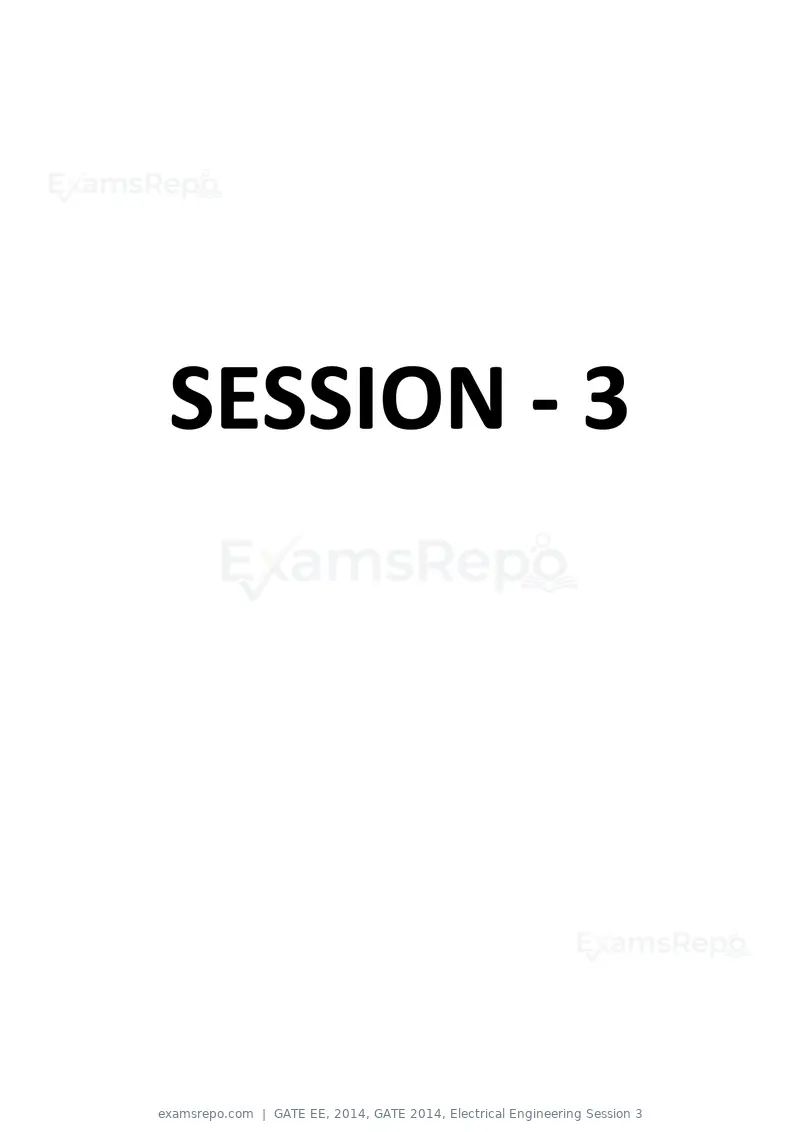GATE EE 2014 question paper, GATE 2014, Electrical Engineering Session 3, page 43 of 65
