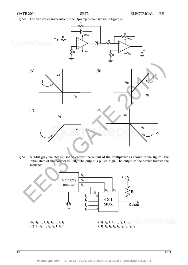 GATE EE 2014 question paper, GATE 2014, Electrical Engineering Session 3, page 62 of 65