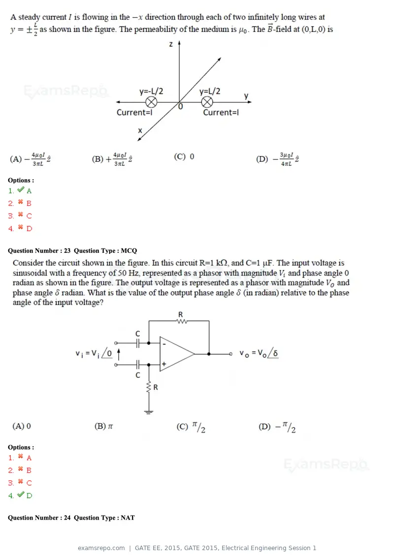 GATE EE 2015 question paper, GATE 2015, Electrical Engineering Session 1, page 11 of 57